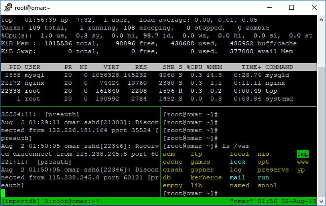 Cara menggunakan tmux (terminal multiplexer)