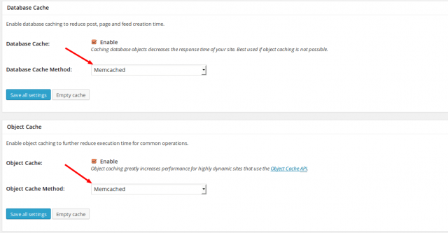 setting w3 Total cache